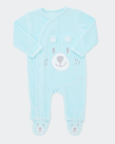 Bear Velour Sleepsuit (Newborn-12 months)